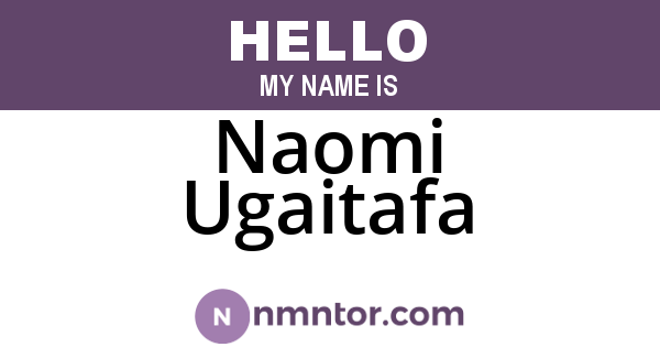 Naomi Ugaitafa