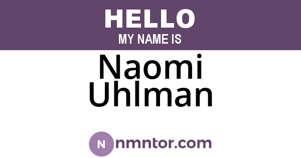Naomi Uhlman