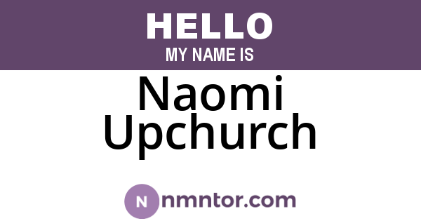 Naomi Upchurch