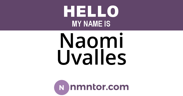 Naomi Uvalles