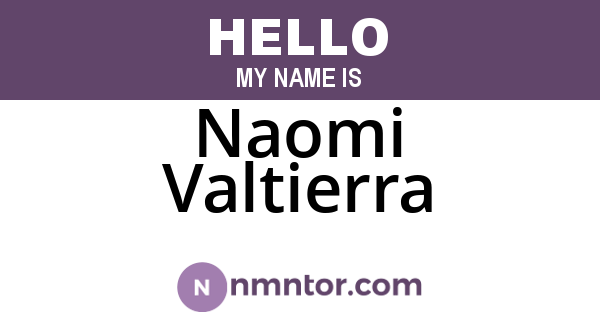 Naomi Valtierra