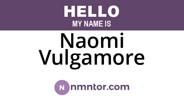Naomi Vulgamore