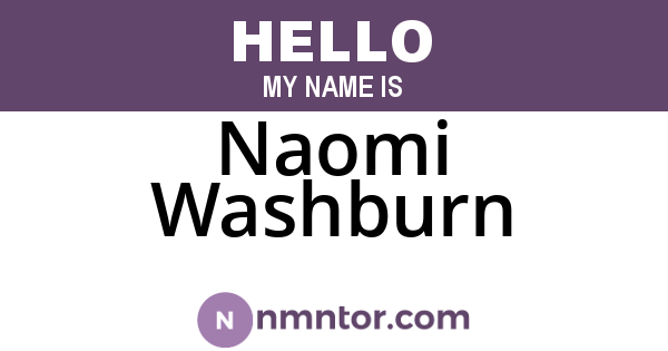 Naomi Washburn