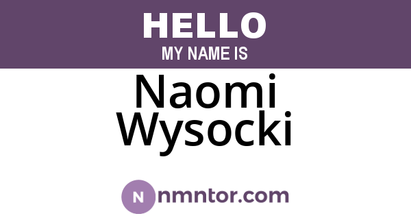 Naomi Wysocki
