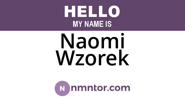 Naomi Wzorek
