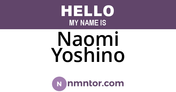Naomi Yoshino