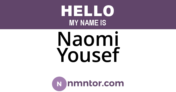 Naomi Yousef