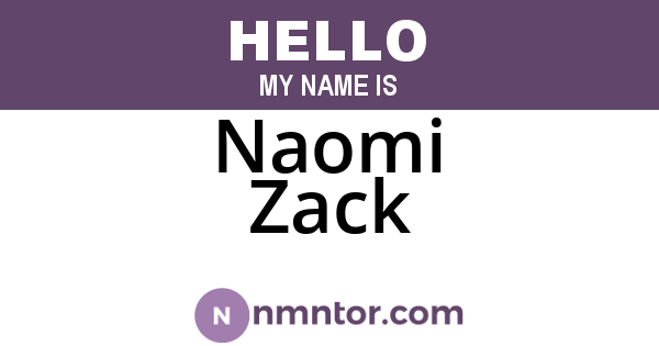 Naomi Zack