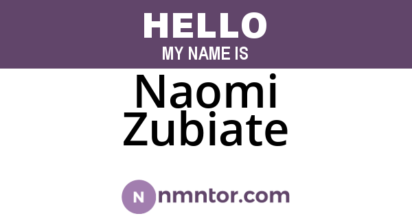 Naomi Zubiate
