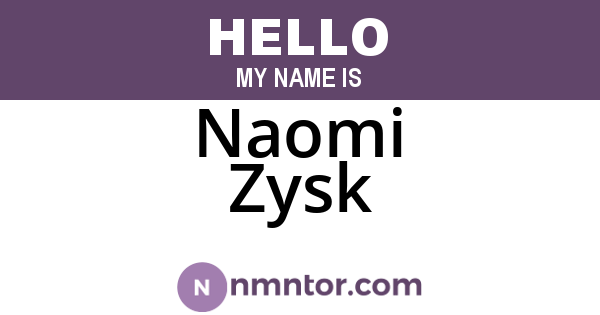 Naomi Zysk