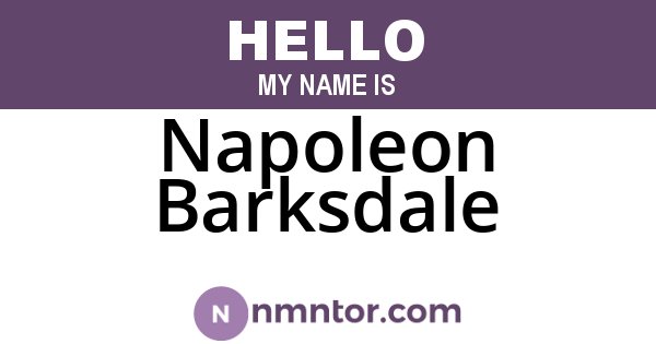 Napoleon Barksdale