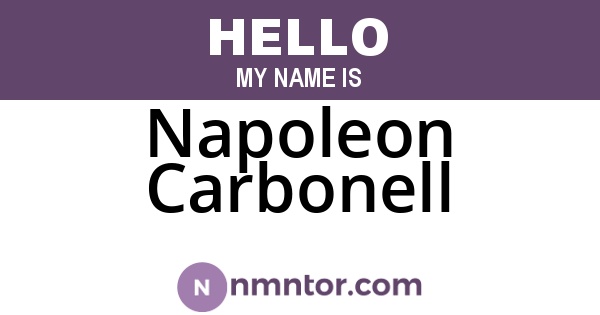 Napoleon Carbonell