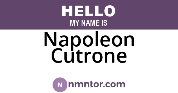 Napoleon Cutrone