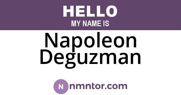 Napoleon Deguzman