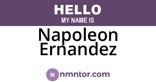 Napoleon Ernandez