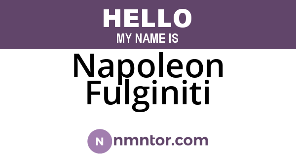 Napoleon Fulginiti