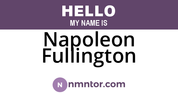Napoleon Fullington