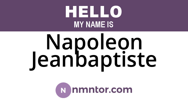 Napoleon Jeanbaptiste