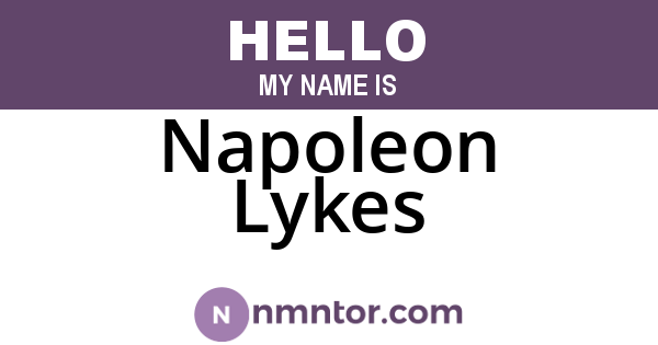 Napoleon Lykes