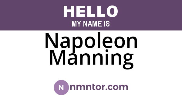 Napoleon Manning