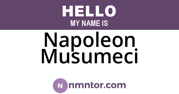 Napoleon Musumeci
