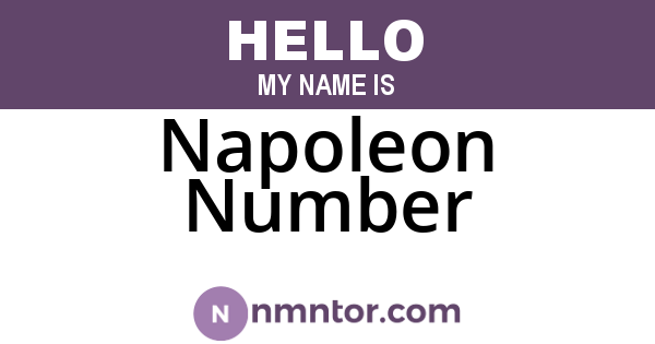 Napoleon Number