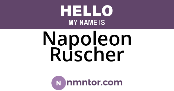 Napoleon Ruscher