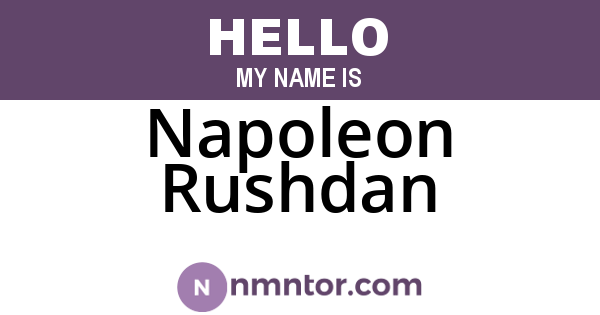 Napoleon Rushdan