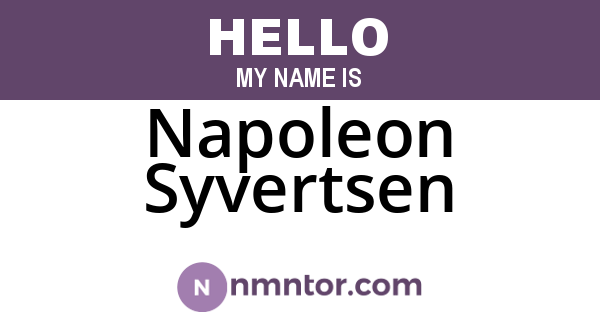 Napoleon Syvertsen