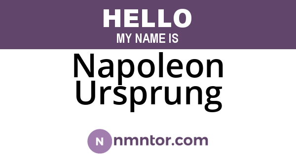 Napoleon Ursprung