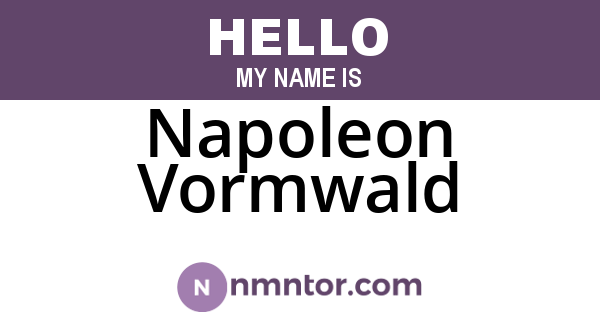 Napoleon Vormwald