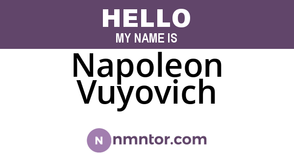 Napoleon Vuyovich