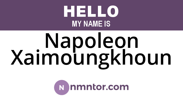 Napoleon Xaimoungkhoun