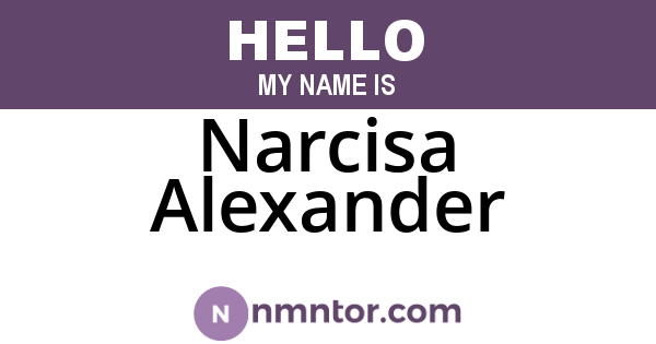Narcisa Alexander