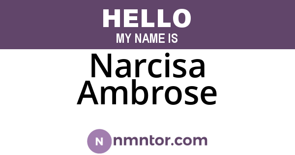 Narcisa Ambrose