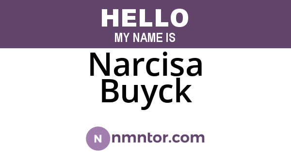 Narcisa Buyck