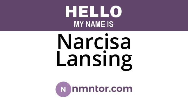 Narcisa Lansing