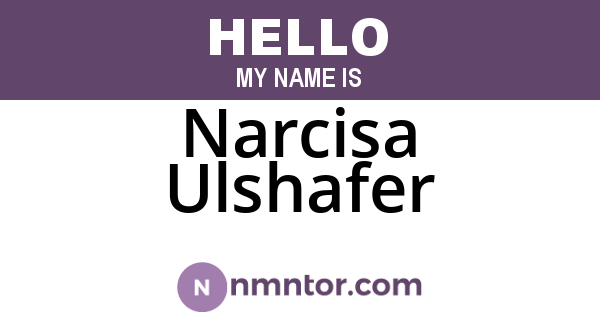 Narcisa Ulshafer