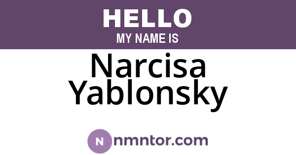 Narcisa Yablonsky