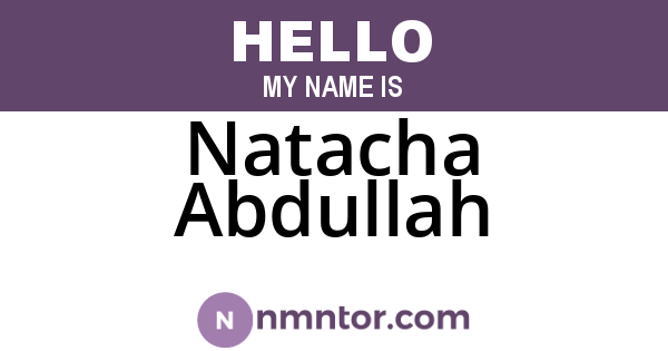 Natacha Abdullah