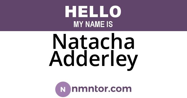 Natacha Adderley