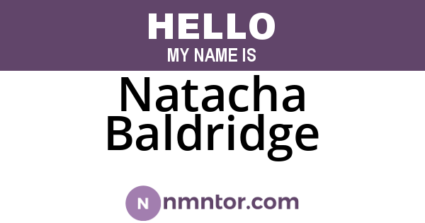 Natacha Baldridge