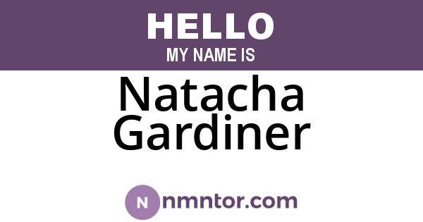 Natacha Gardiner