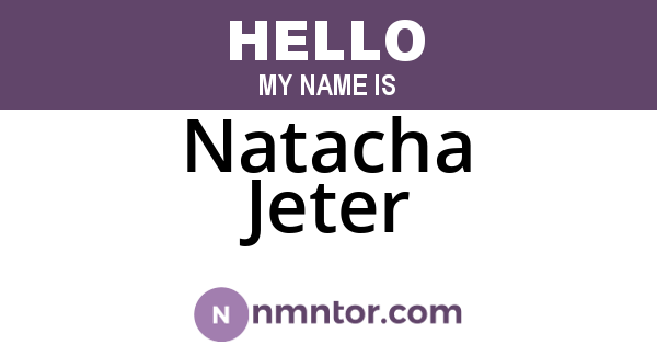 Natacha Jeter
