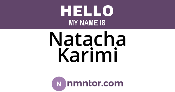 Natacha Karimi