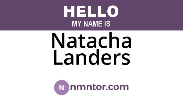 Natacha Landers