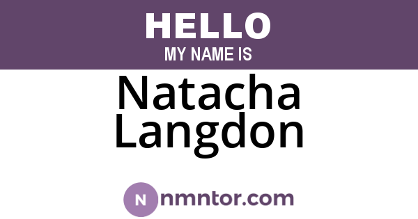 Natacha Langdon