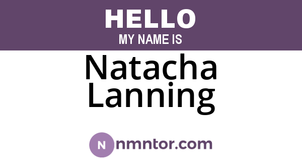 Natacha Lanning