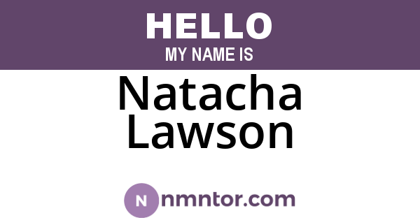 Natacha Lawson