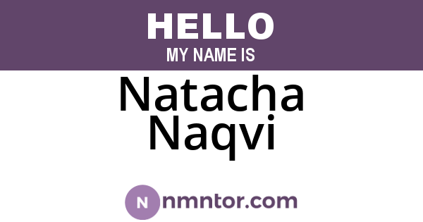 Natacha Naqvi